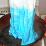 Dyeing of clothing materials